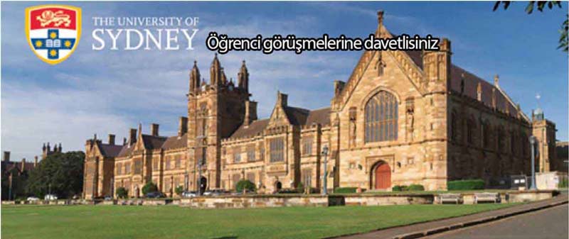 Dünya’nın en iyilerinden Sydney Üniversitesi ile Öğrenci Görüşmelerine Davetlisiniz